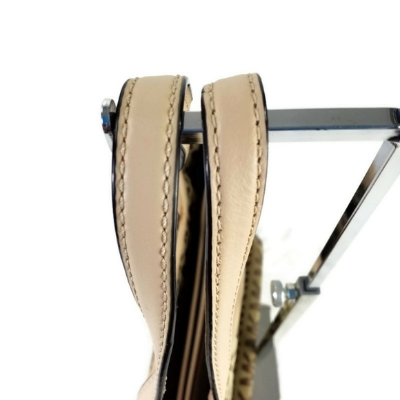 Michael Kors Jet set Signature Pocket MF Tote Brown Khaki Jacquard Leather - Picture 9 of 16